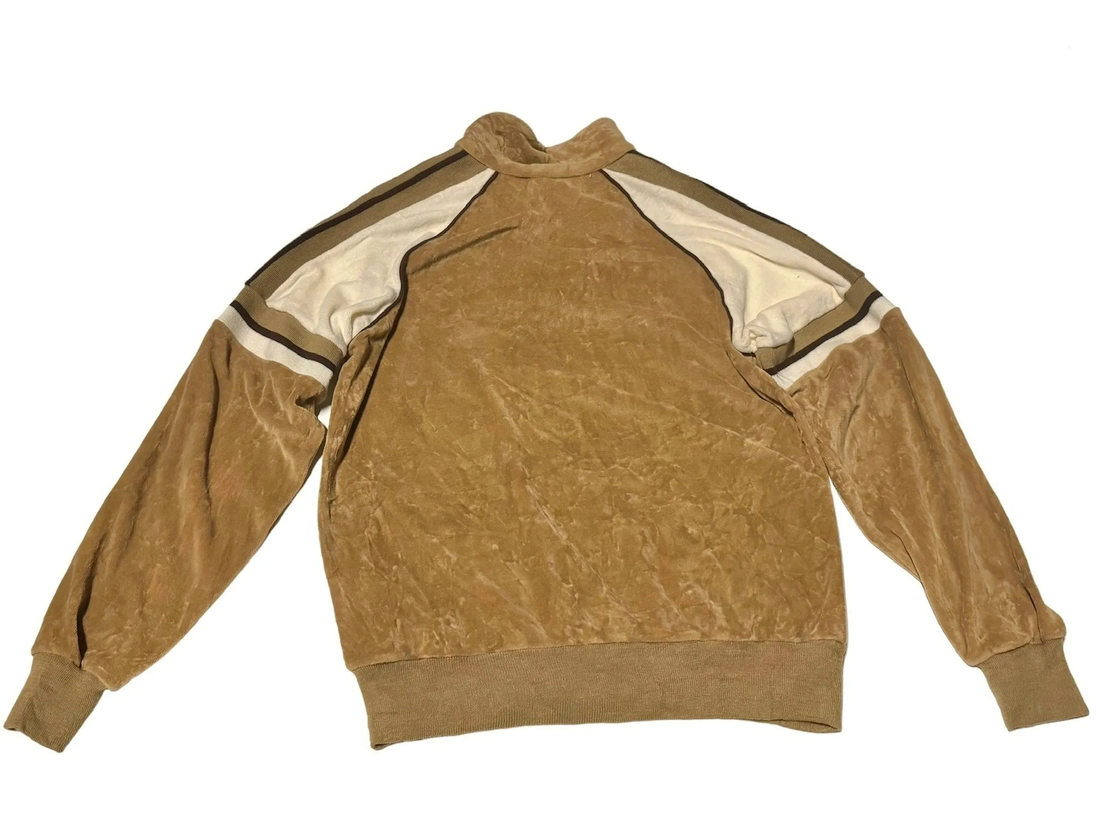 Vintage Brown Velour 70s Jumper (M)